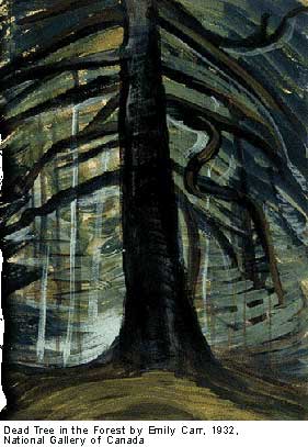 Dead Tree in the Forest by Emily Carr, 1932, National Gallery of Canada 